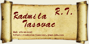 Radmila Tasovac vizit kartica